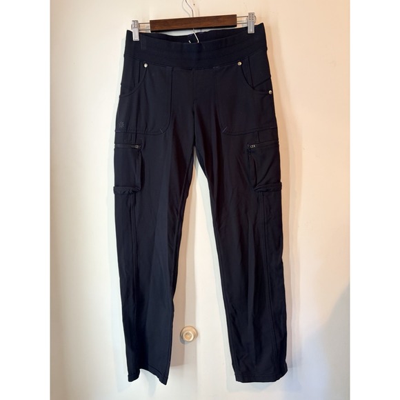 Athleta Pants - Athleta Athletic Cargo Pants‎ Black Size Small Baggy Tapered Leg